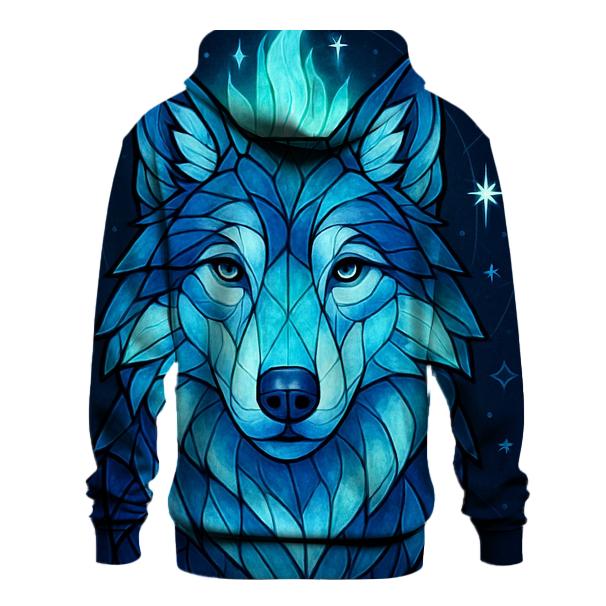 Aurora Glass Guardian Wolf pullover hoodies