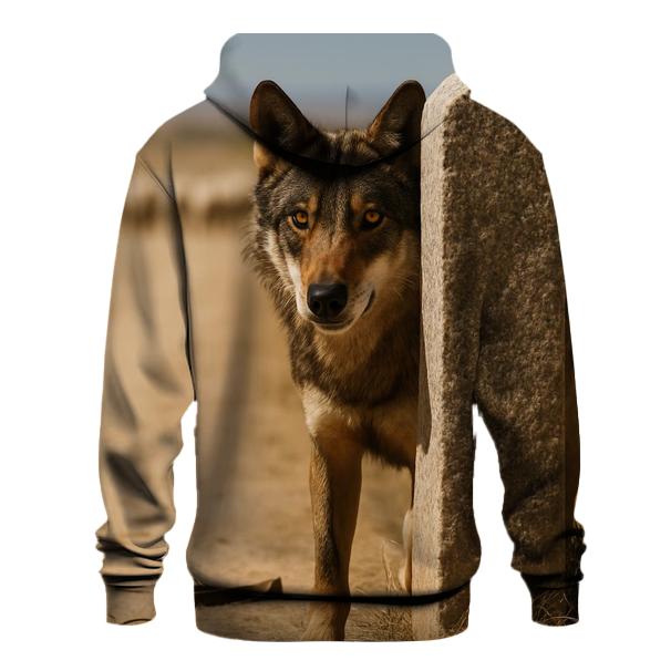 Iberian Wolf Along The Transhumance Way heavyweight hoodies
