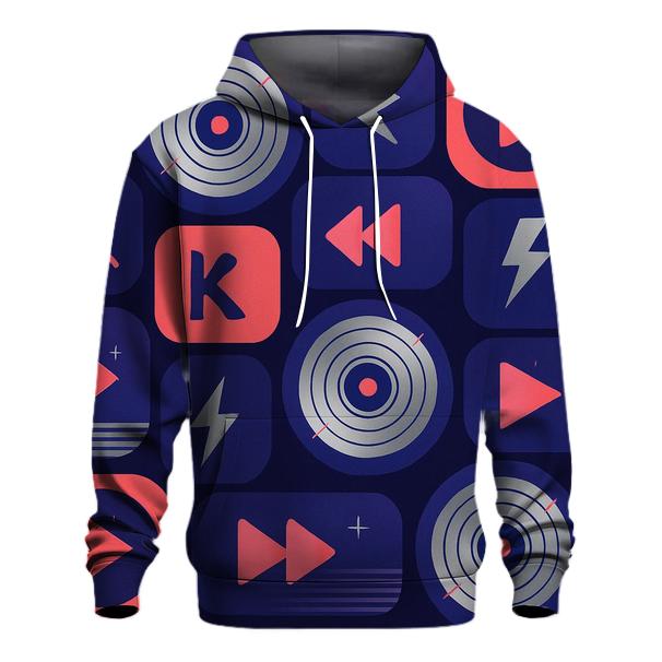 Laser Disc Orbit Badges zip-up hoodies