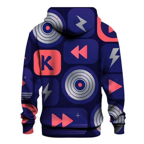 Laser Disc Orbit Badges zip-up hoodies