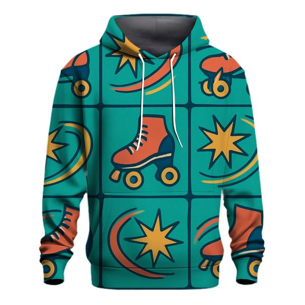 Roller Rink Starburst Grid printed hoodies