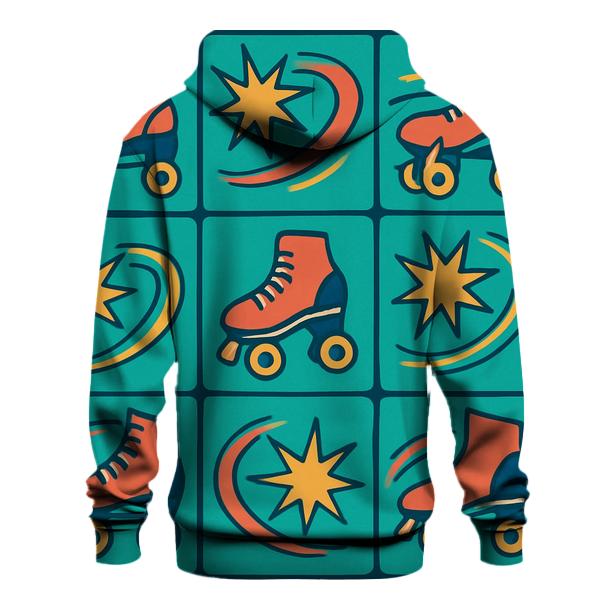 Roller Rink Starburst Grid printed hoodies