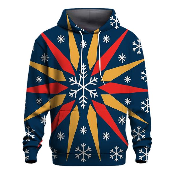 Snowflake Ribbon Starburst heavyweight hoodies