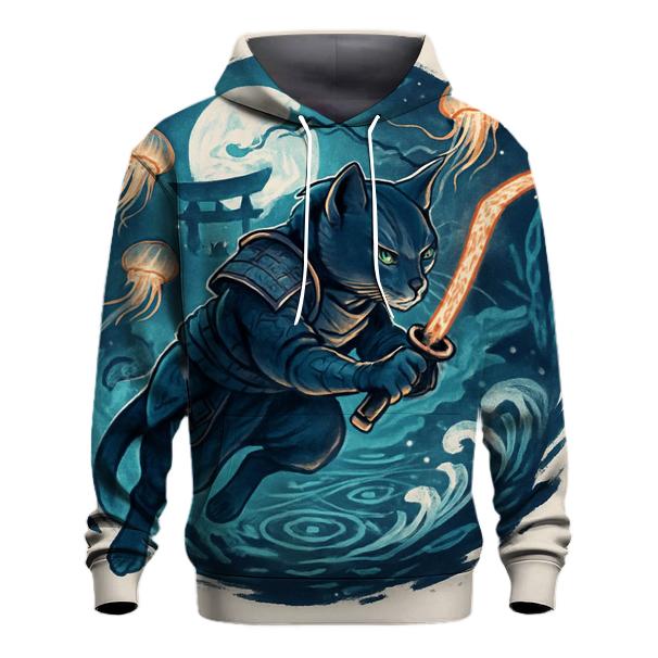 Lantern Reef Samurai Cat hoodie designs