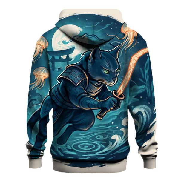Lantern Reef Samurai Cat hoodie designs