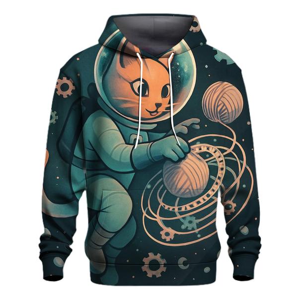 Clockwork Yarn Astronaut Cat printed hoodies