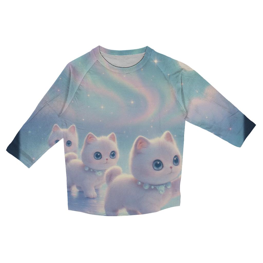 Aurora Puddle Kitten Parade designer 3/4 sleeve blouses