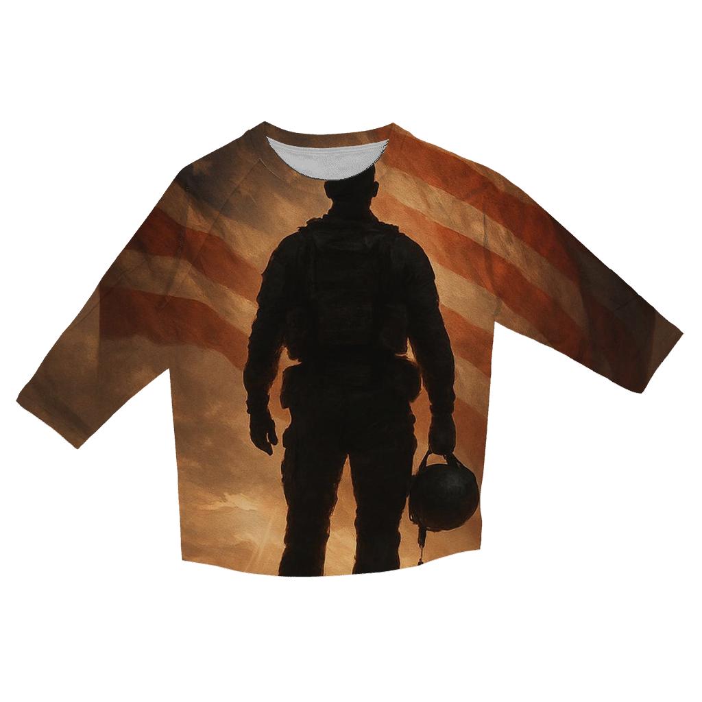 Dawn Watch Over The Stripes custom 3/4 sleeve shirts