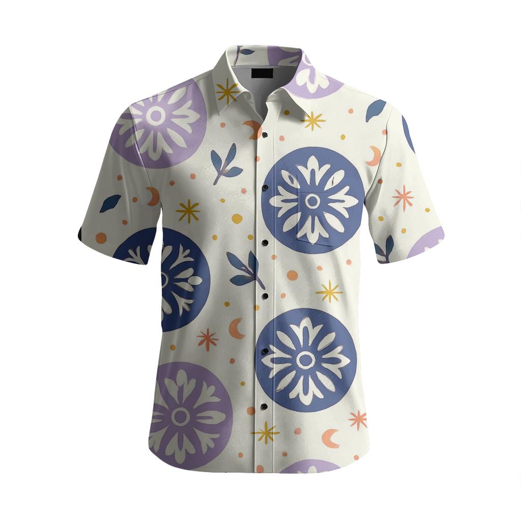 Nebula Botanical Medallion Scatter premium embroidered apparel