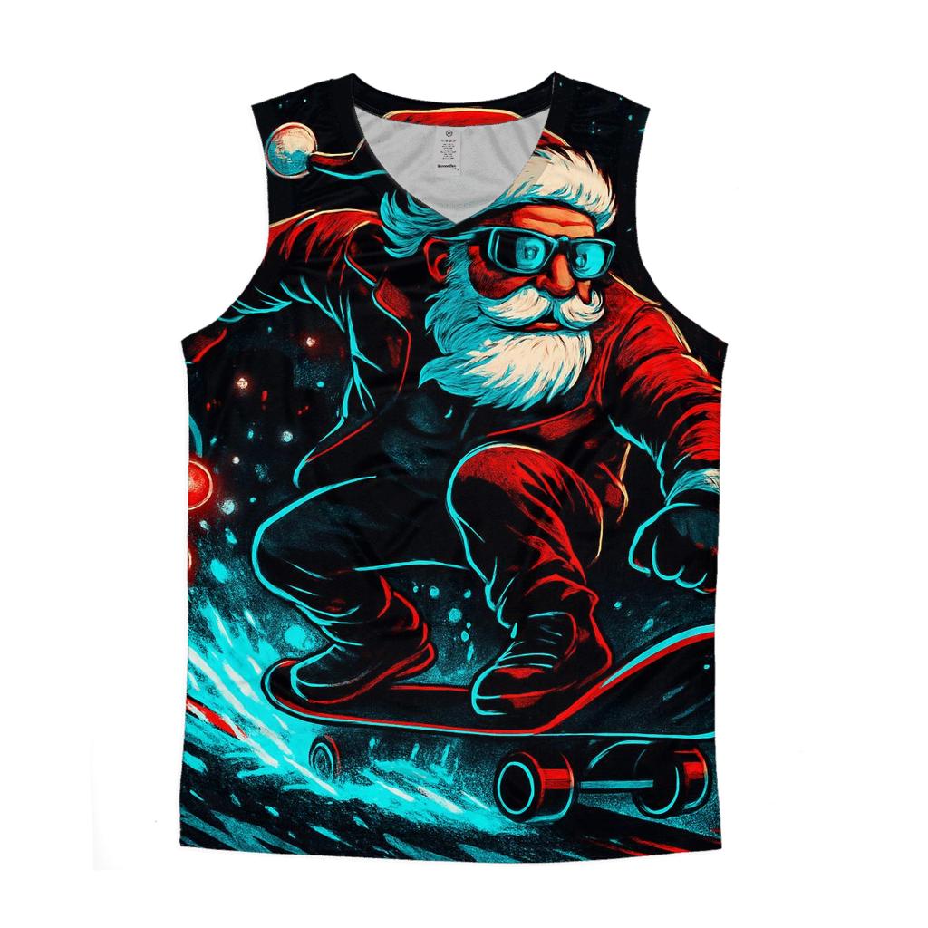 Neon Snowstorm Santa Street Rider cotton sleeveless tops