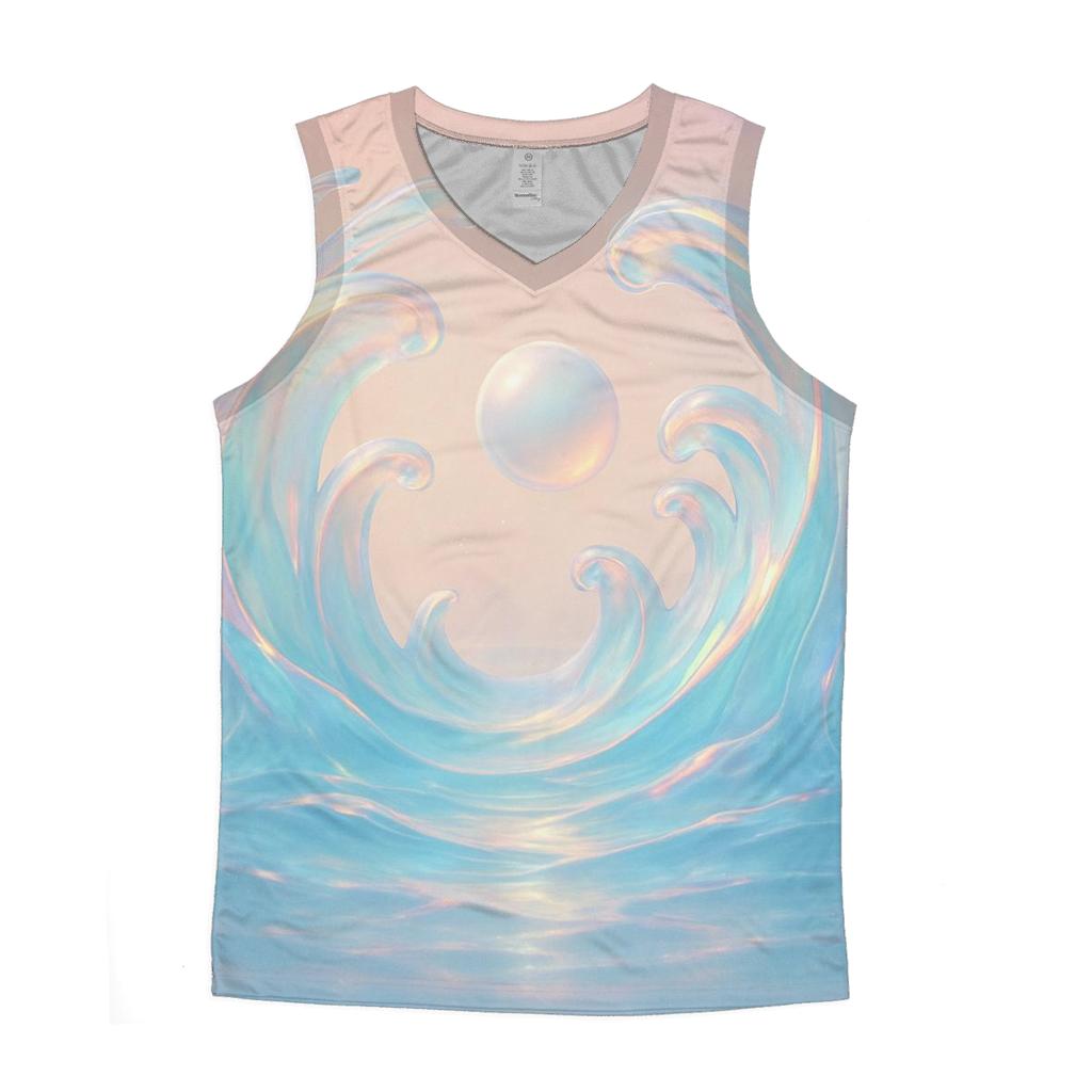 Prismatic Tide Cathedral cotton sleeveless tops