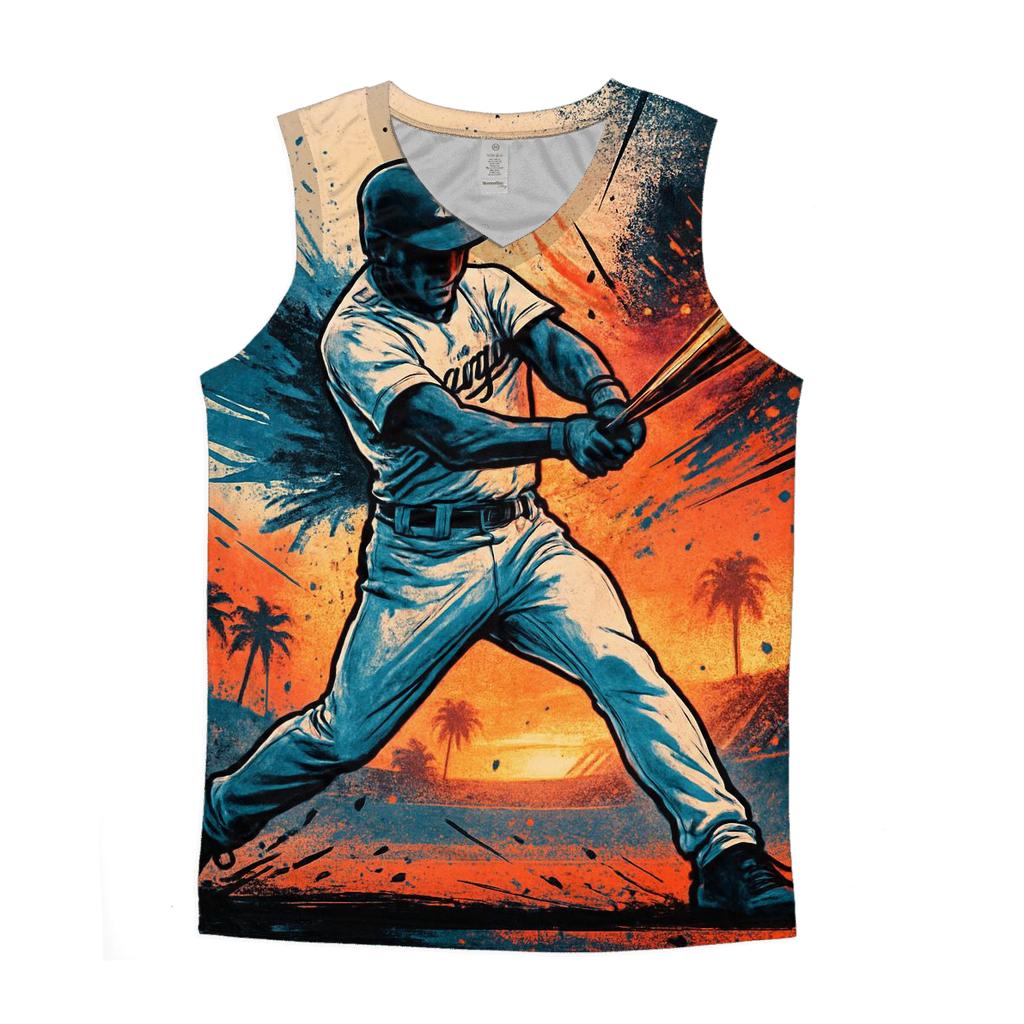 Graffiti Wings Batter In Sunset Vapor Burst designer workout tanks