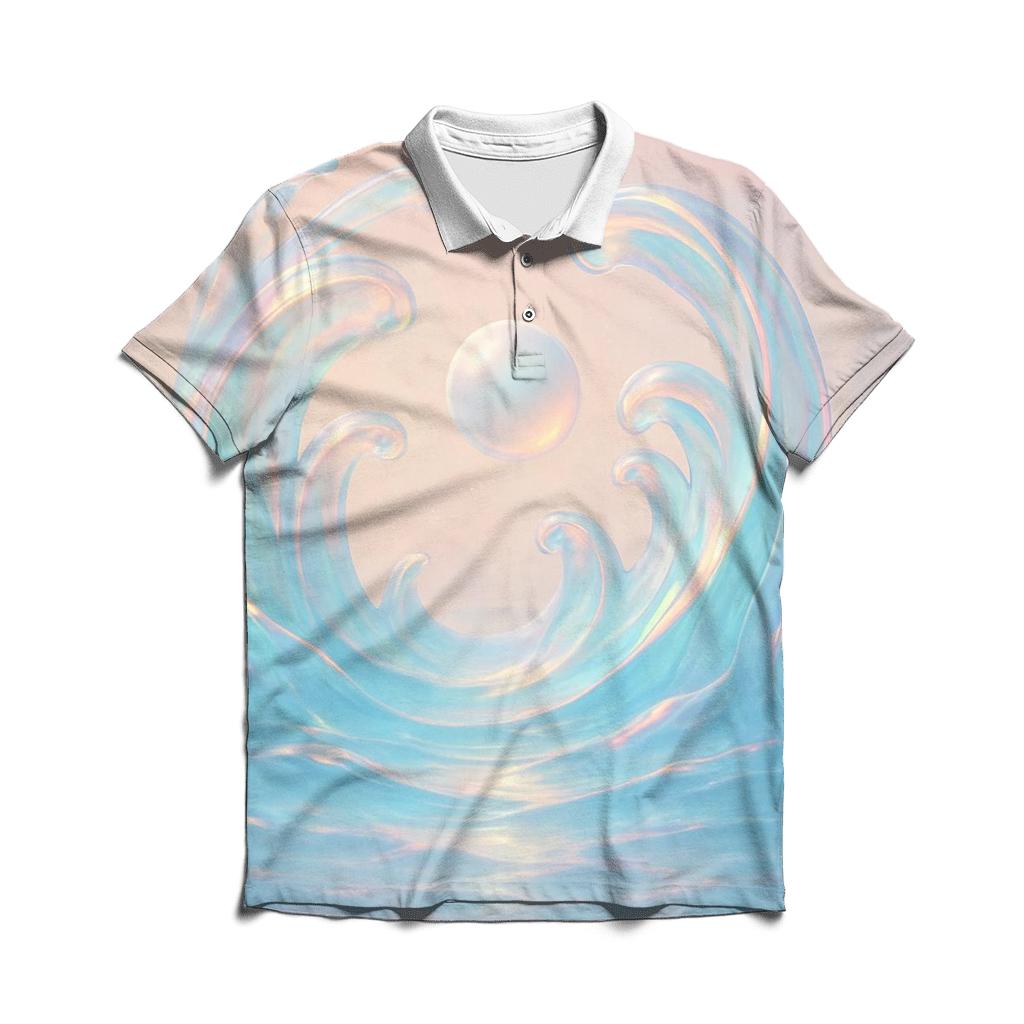Prismatic Tide Cathedral custom polo shirts