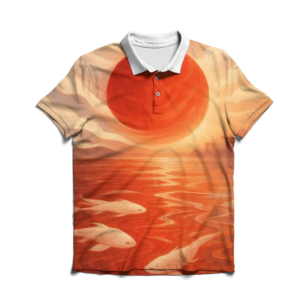 Radiant Sunflag Mist Japan premium cotton polo shirts