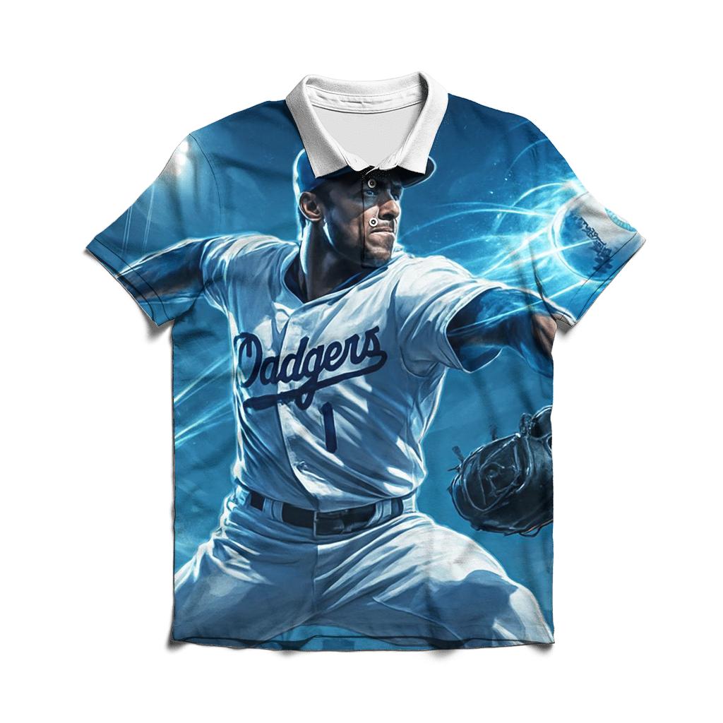 Chrome Comet Pitcher Over Downtown Lights custom polo shirts