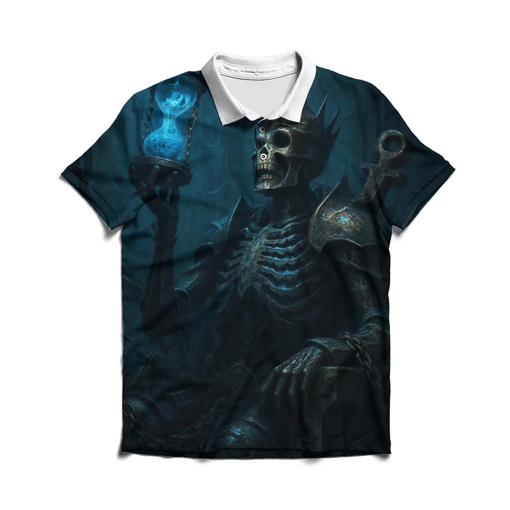 The Drowned Hourglass Of Iron Vows stylish collar polo tees