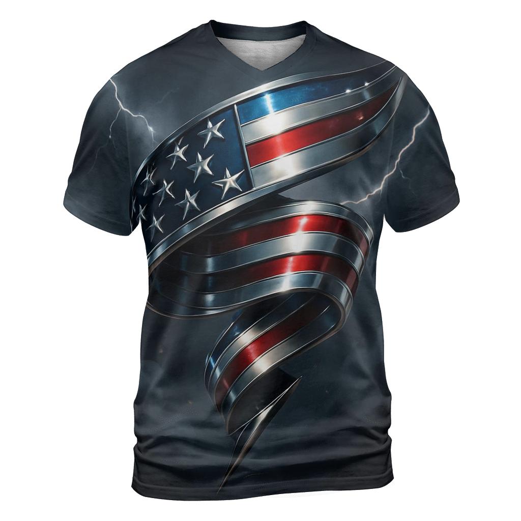 Chrome Thunder Stars And Stripes personalized full print shirts