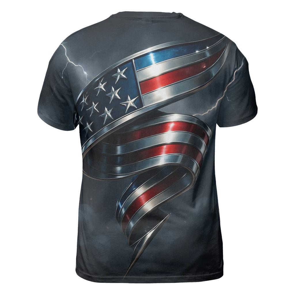 Chrome Thunder Stars And Stripes personalized full print shirts