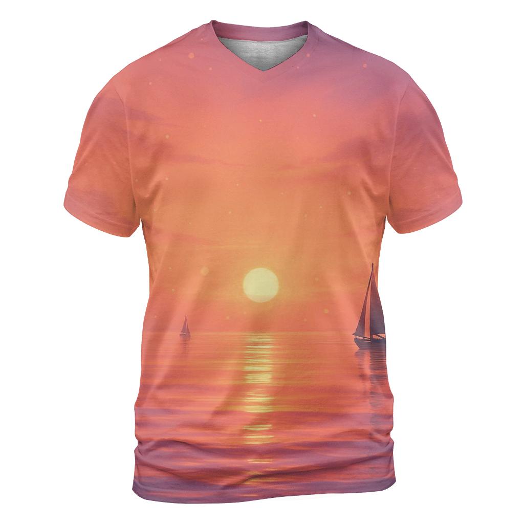 Mirage Harbor Afterglow unique graphic print tees