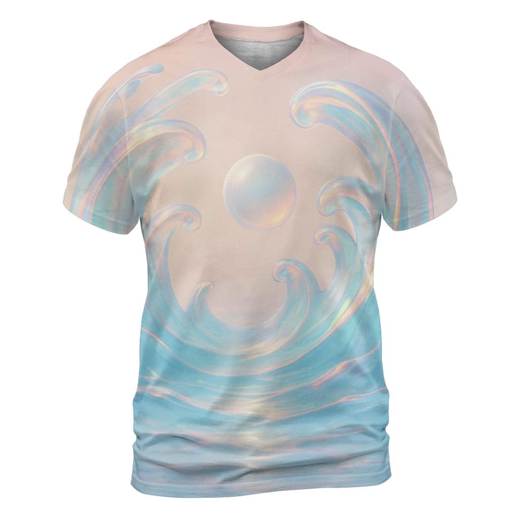 Prismatic Tide Cathedral creative print fashion shirts