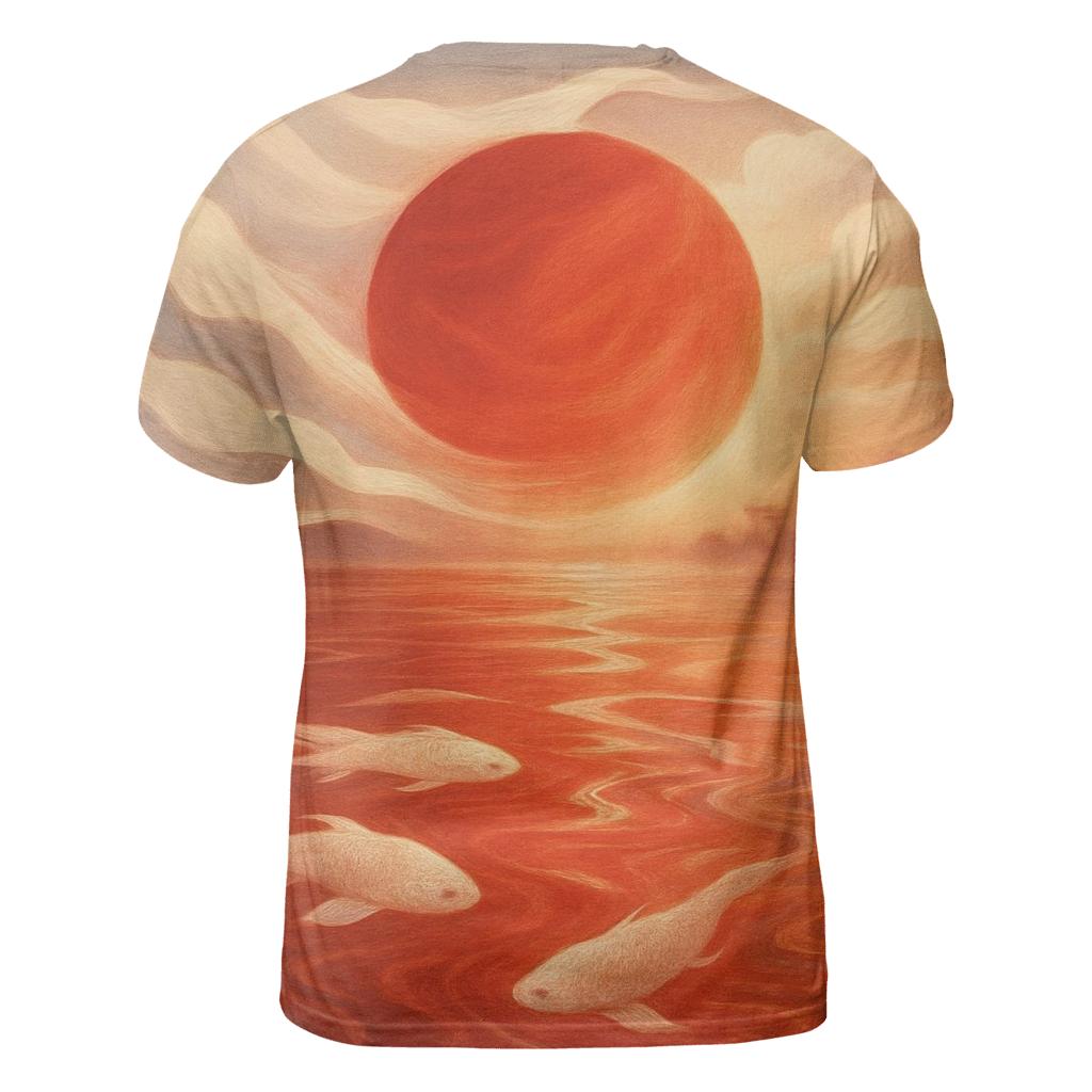 Radiant Sunflag Mist Japan trendy printed shirt styles