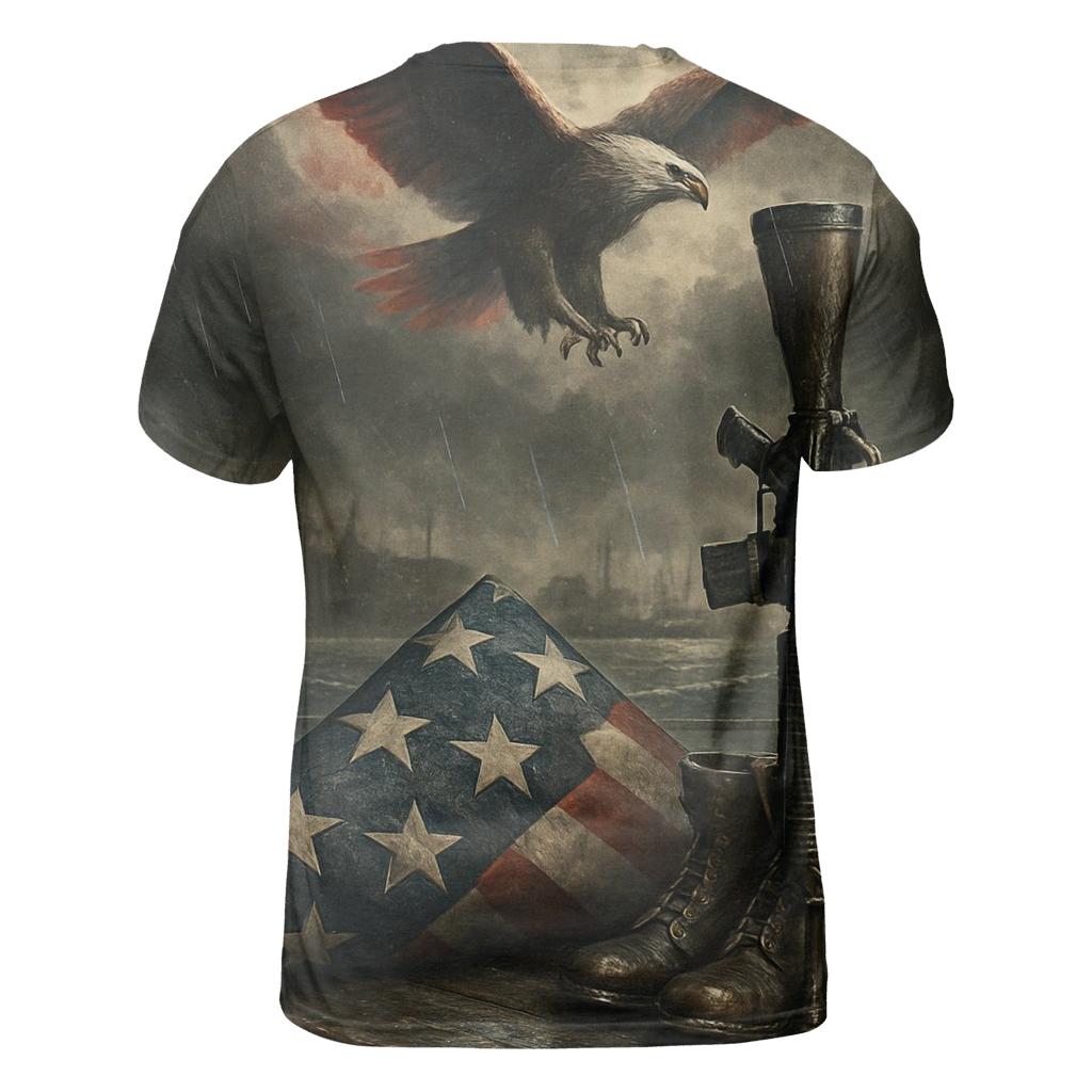 Harbor Of Honor Under A Stormlit Flag vibrant all-over design tees