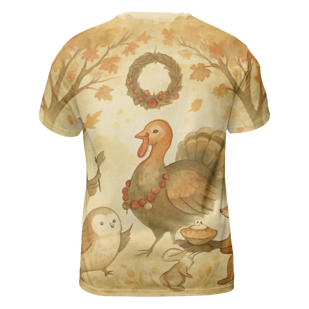 Harvest Parade Of Woodland Friends creative print fashion shirts