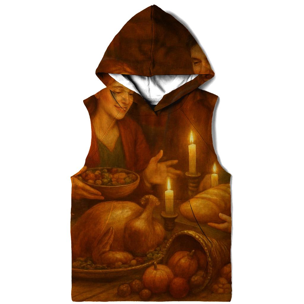 Candlelit Cornucopia Cabin Supper zip-up hoodies