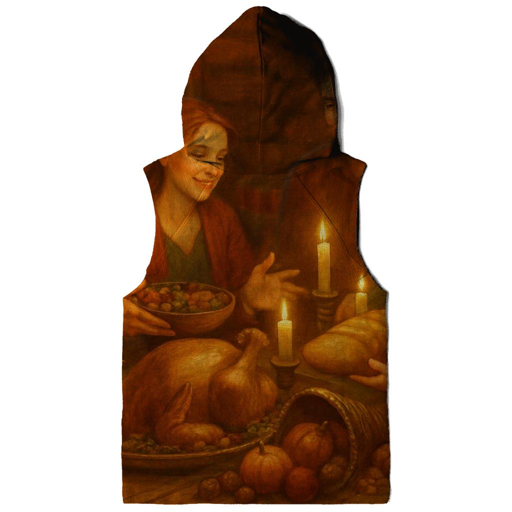 Candlelit Cornucopia Cabin Supper zip-up hoodies