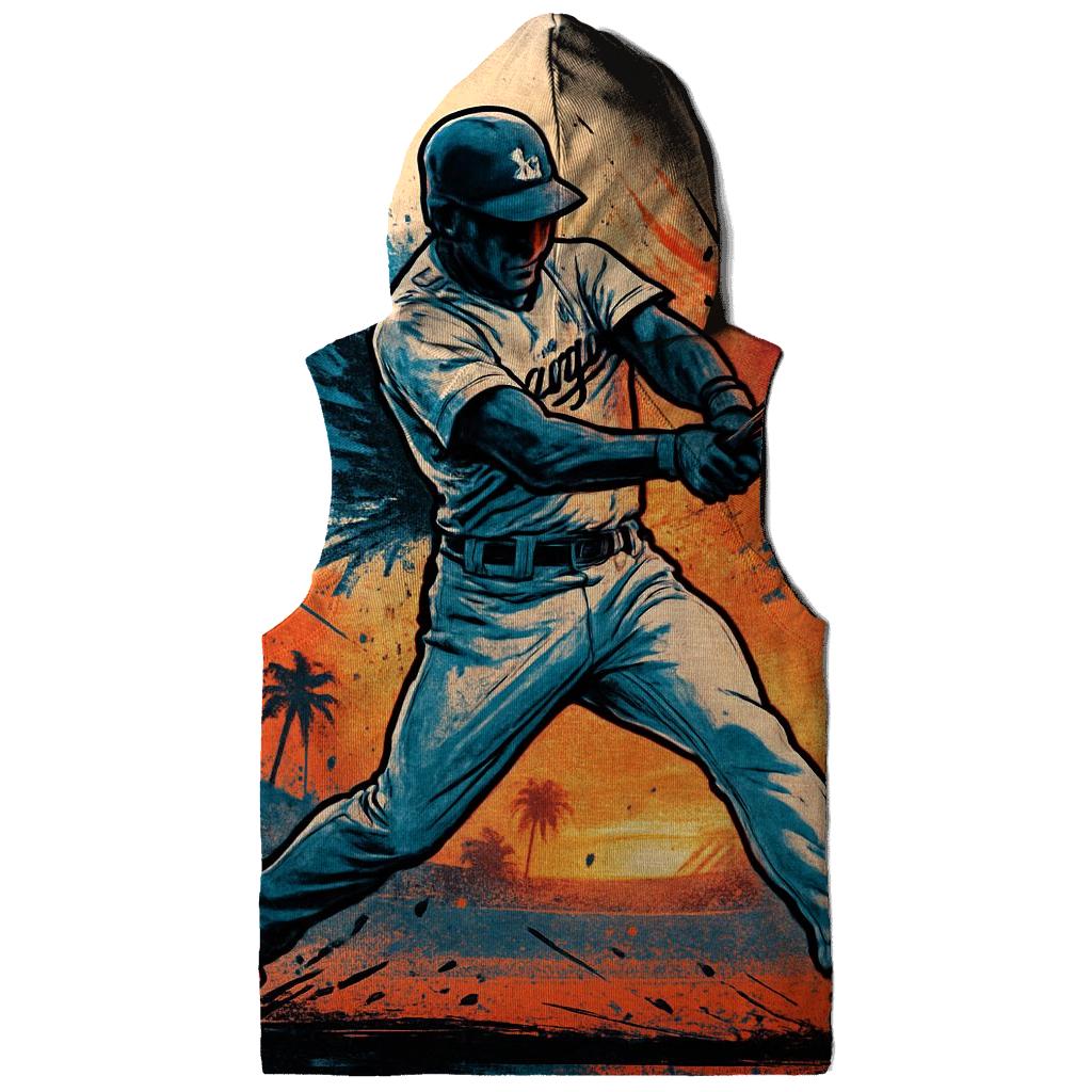 Graffiti Wings Batter In Sunset Vapor Burst lightweight hoodies