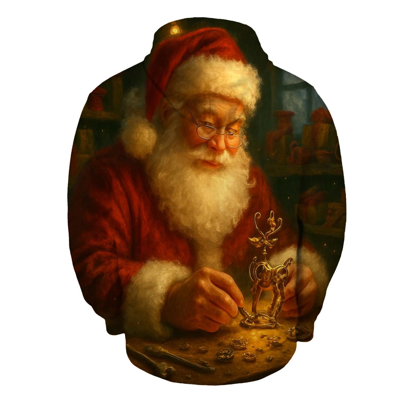 Gilded Workshop Santa Clockwork Miracle printed hoodies