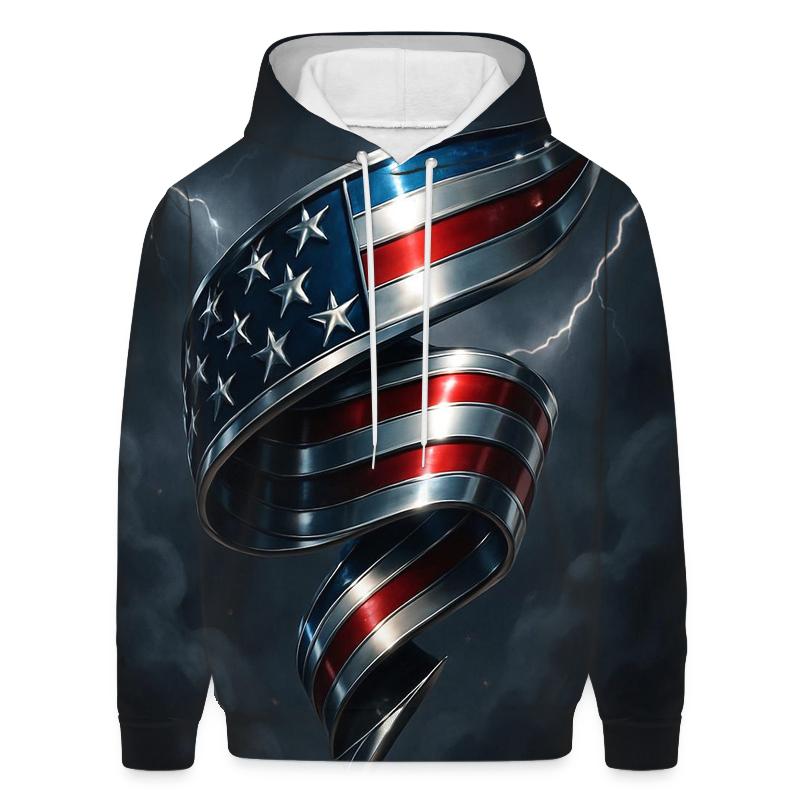 Chrome Thunder Stars And Stripes custom hoodies