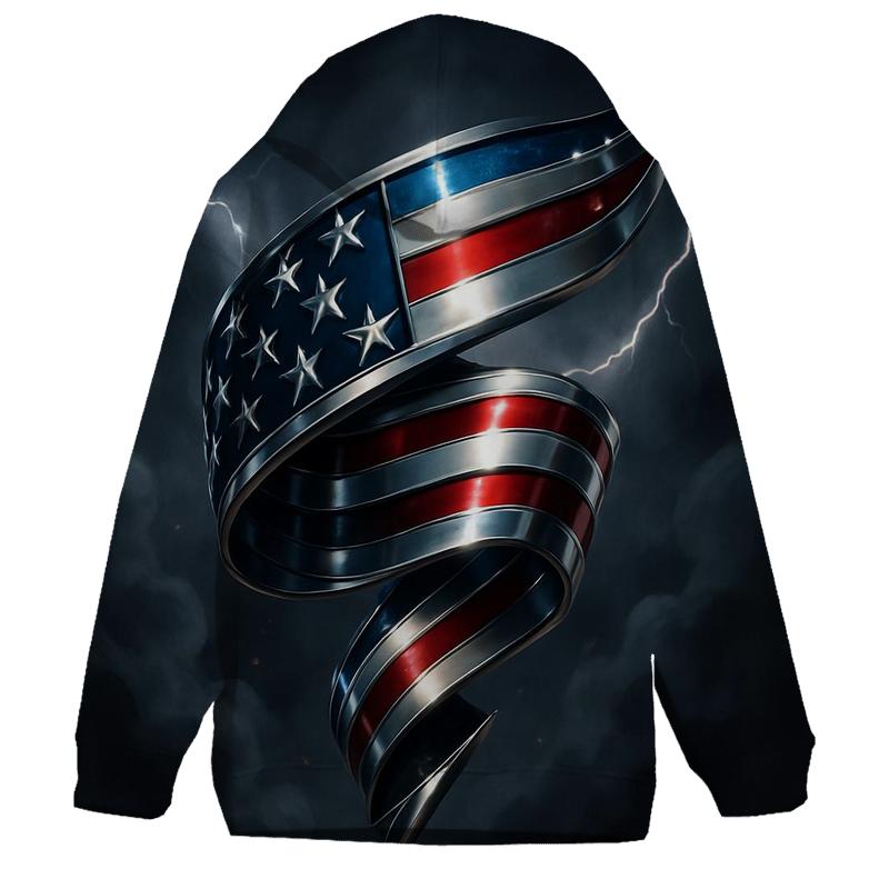 Chrome Thunder Stars And Stripes custom hoodies