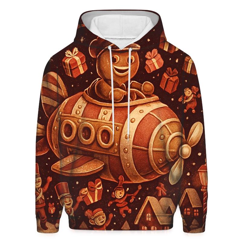Gingerbread Airship Toy Parade lightweight hoodies