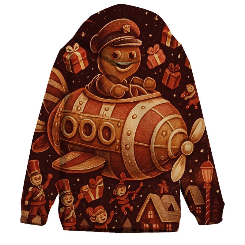 Gingerbread Airship Toy Parade lightweight hoodies