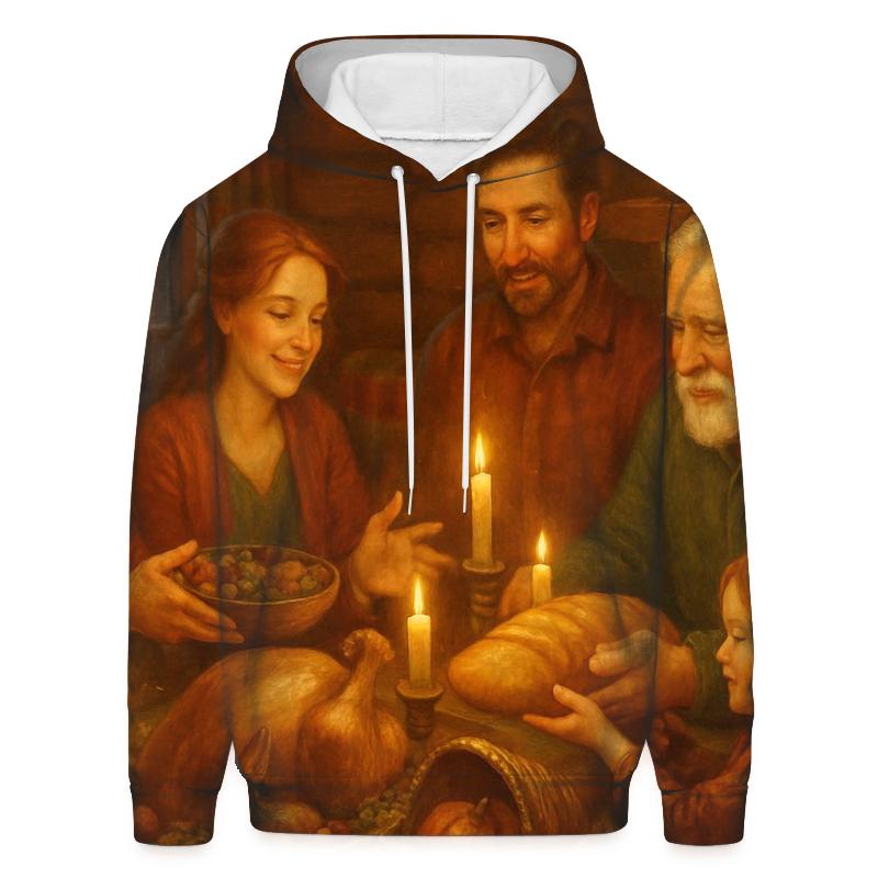 Candlelit Cornucopia Cabin Supper hoodie designs