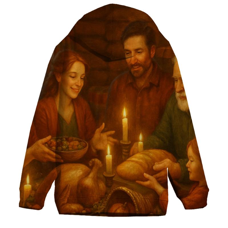 Candlelit Cornucopia Cabin Supper hoodie designs
