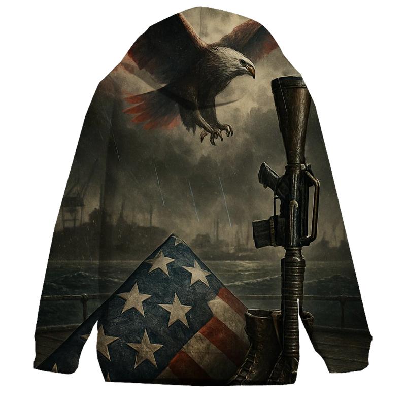 Harbor Of Honor Under A Stormlit Flag hoodies fashion