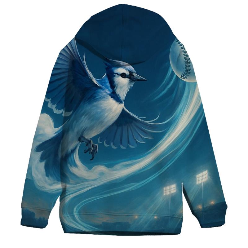 Baseball Flight Path With Blue Jays Thunder designer hoodies