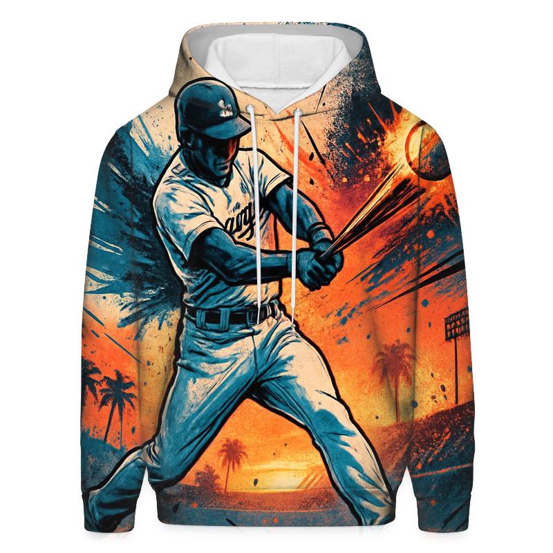 Graffiti Wings Batter In Sunset Vapor Burst embroidered hoodies