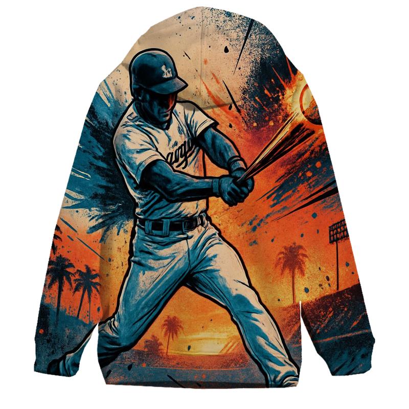 Graffiti Wings Batter In Sunset Vapor Burst embroidered hoodies