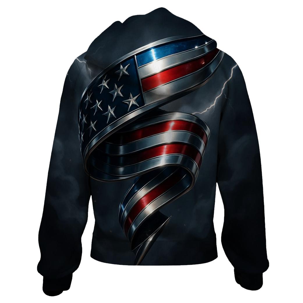 Chrome Thunder Stars And Stripes heavyweight hoodies