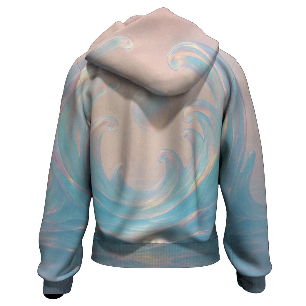 Prismatic Tide Cathedral printed hoodies