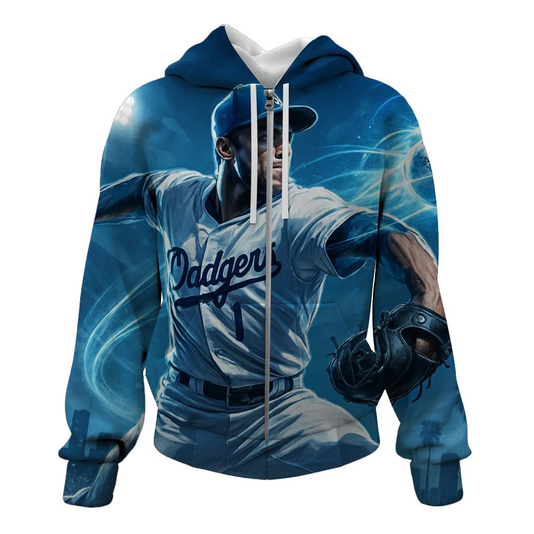 Chrome Comet Pitcher Over Downtown Lights embroidered hoodies