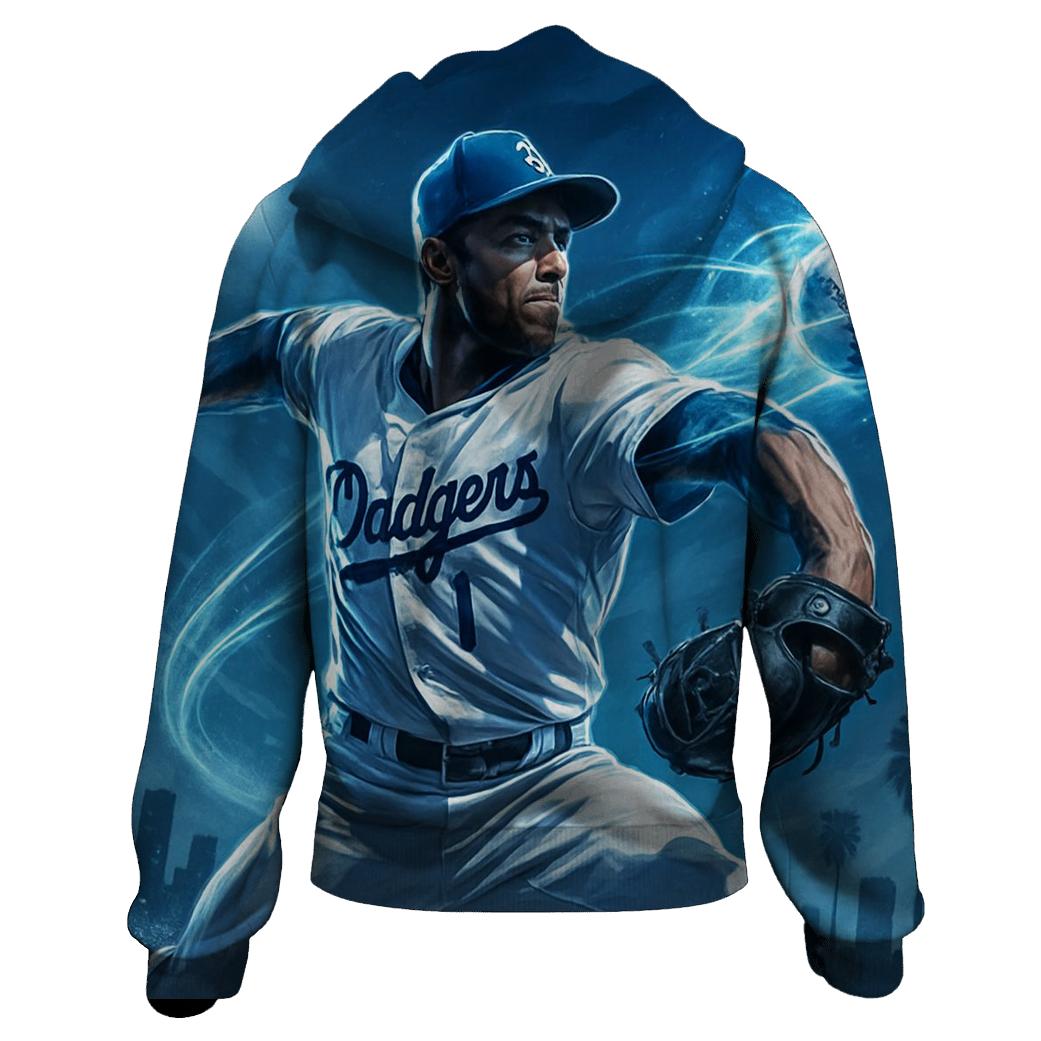 Chrome Comet Pitcher Over Downtown Lights embroidered hoodies