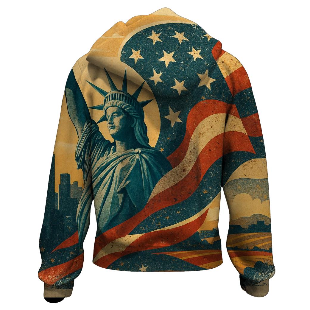 Liberty Mosaic Skyline Wave lightweight hoodies