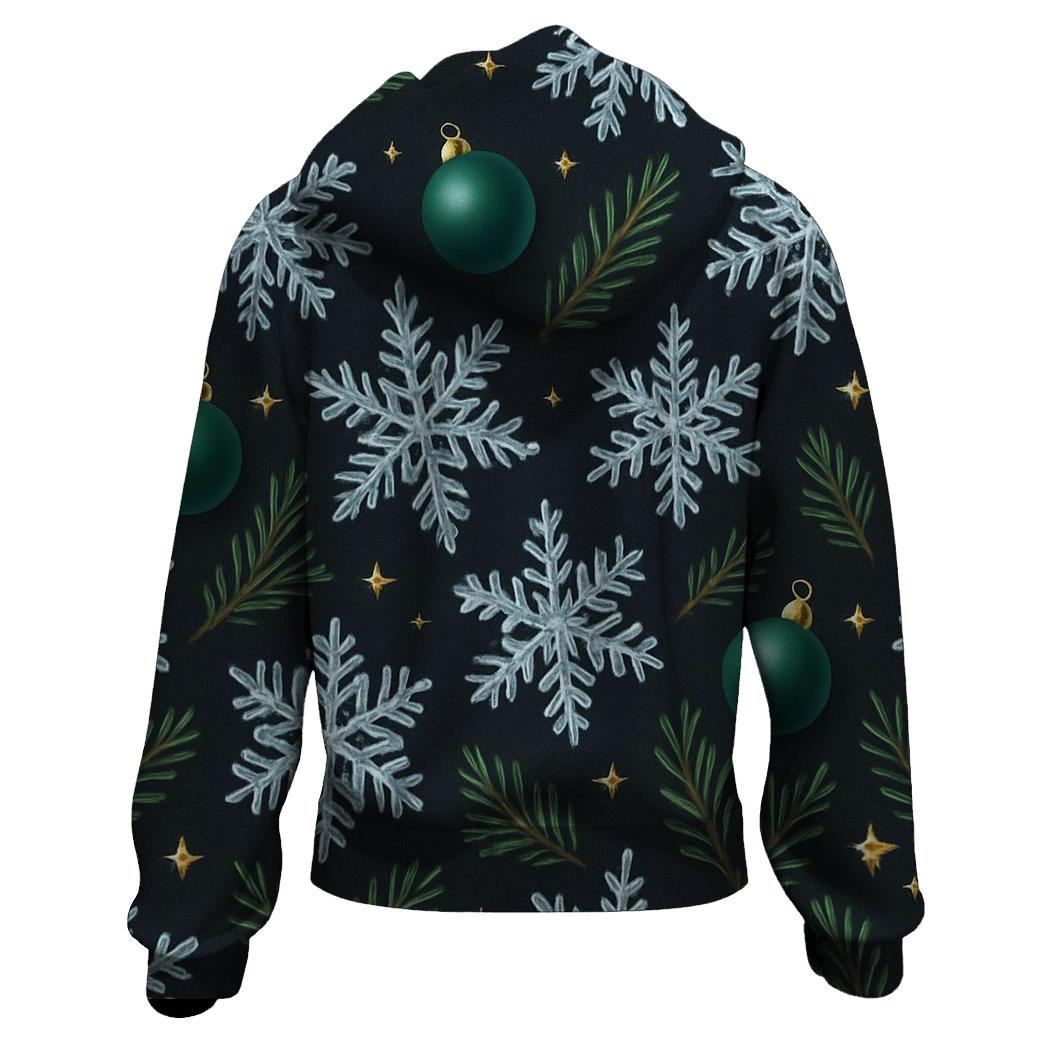 Midnight Snowflake And Ornament Constellation Scatter On Charcoal hoodie trends