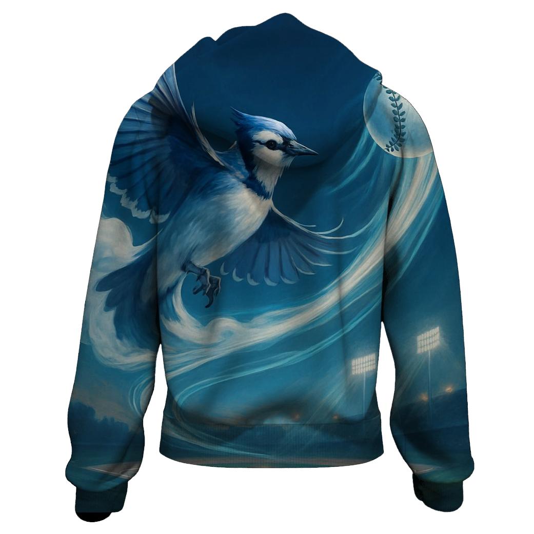 Baseball Flight Path With Blue Jays Thunder designer hoodies