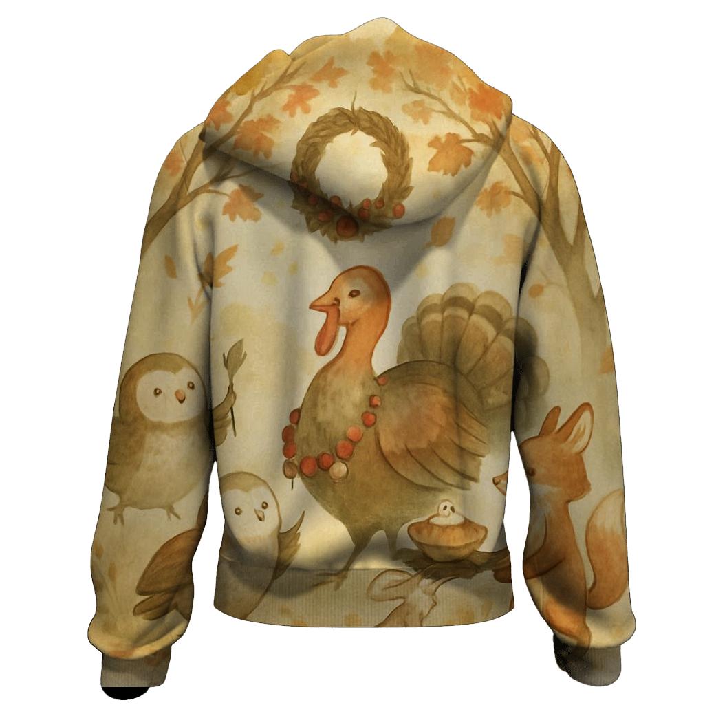 Harvest Parade Of Woodland Friends heavyweight hoodies