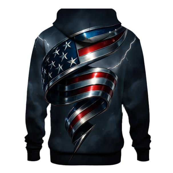 Chrome Thunder Stars And Stripes custom hoodies